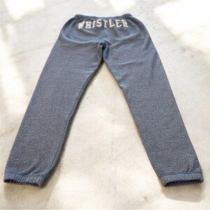 Roots Blue Sweat Pants with Whistler Printed on Back Size S